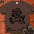 Raccoon In A Beanie T-Shirt - Espresso