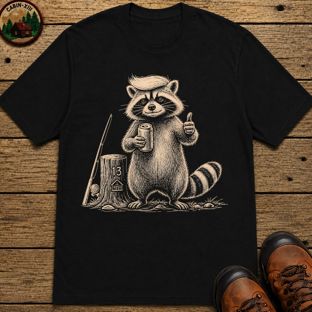 Raccoon Trump T-Shirt - Black
