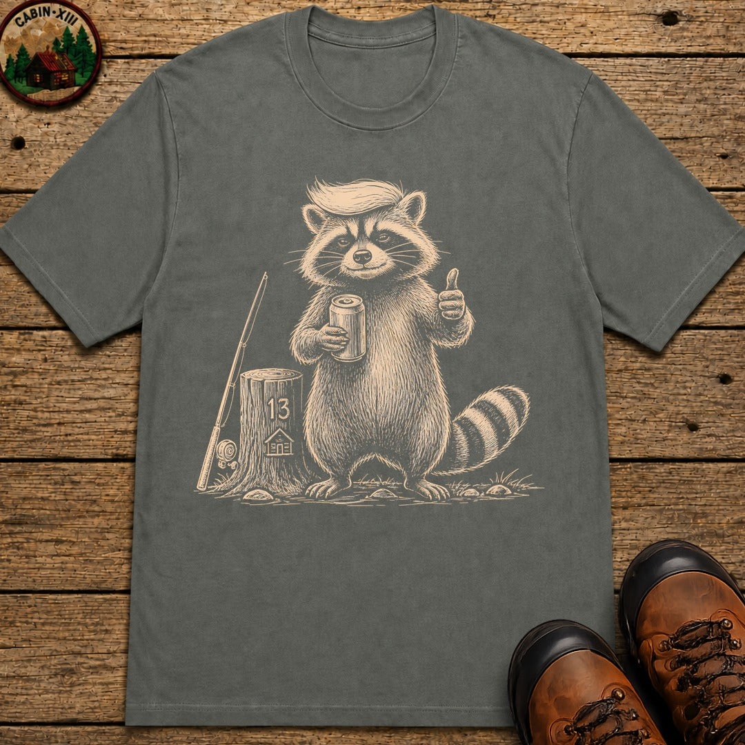 Raccoon Trump T-Shirt - Pepper