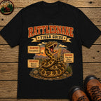 Rattlesnake Field Guide - Plays Music Before Attacking Tee - Black
