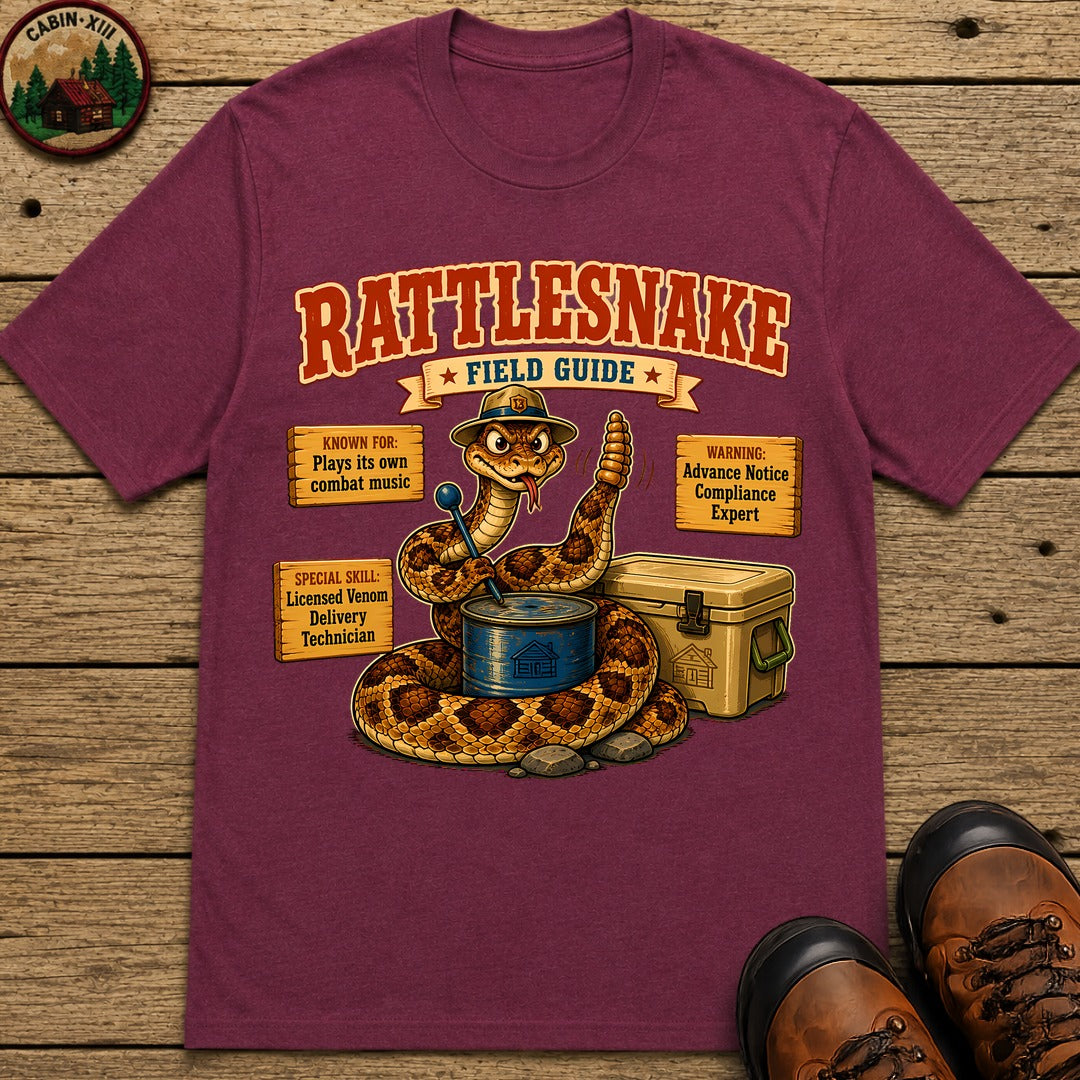 Rattlesnake Field Guide T-Shirt - Berry