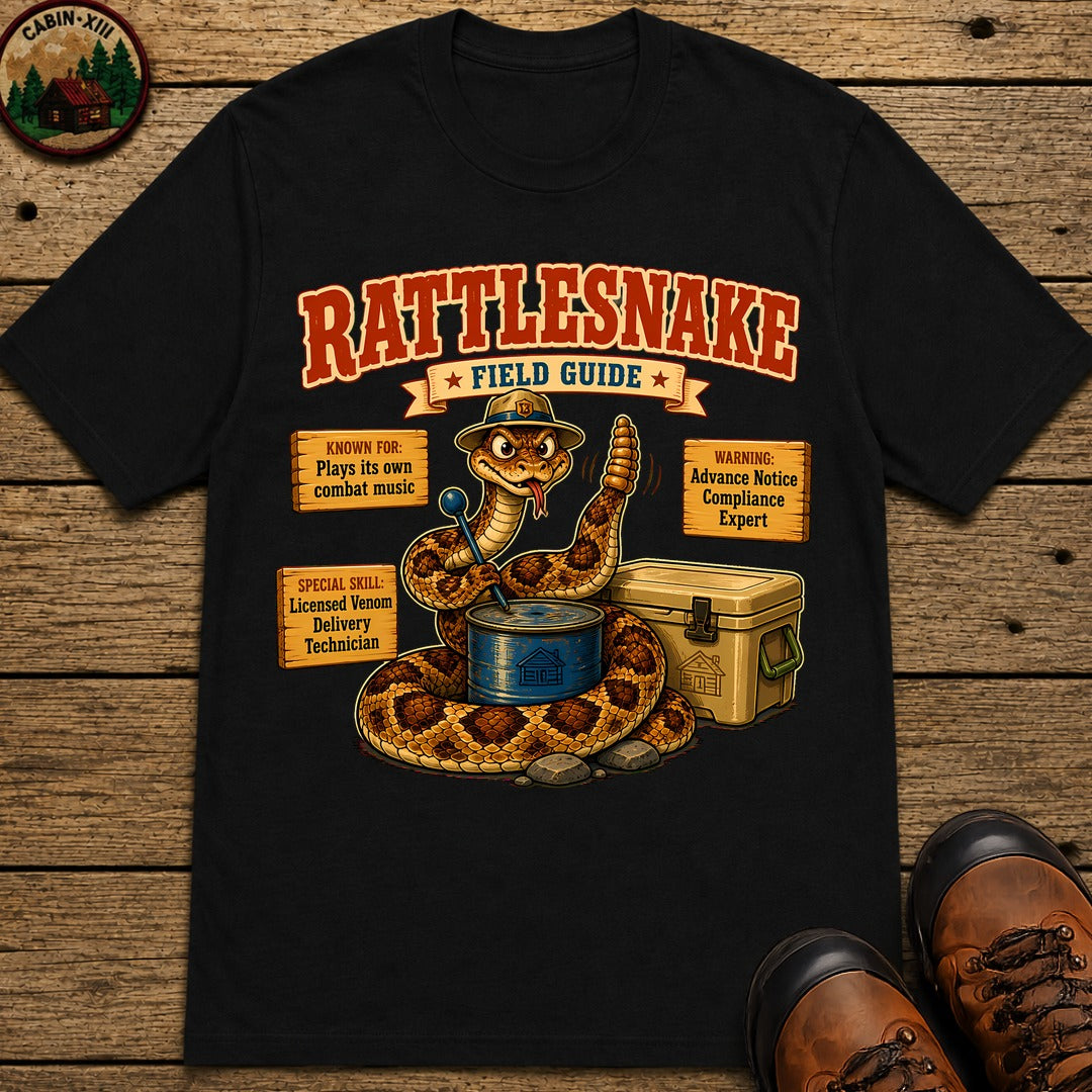 Rattlesnake Field Guide T-Shirt - Black