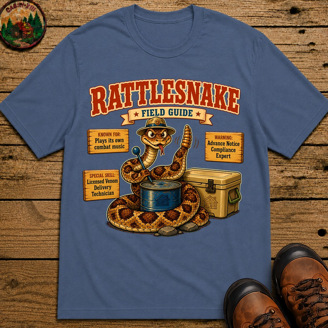 Rattlesnake Field Guide T-Shirt - Blue Jean