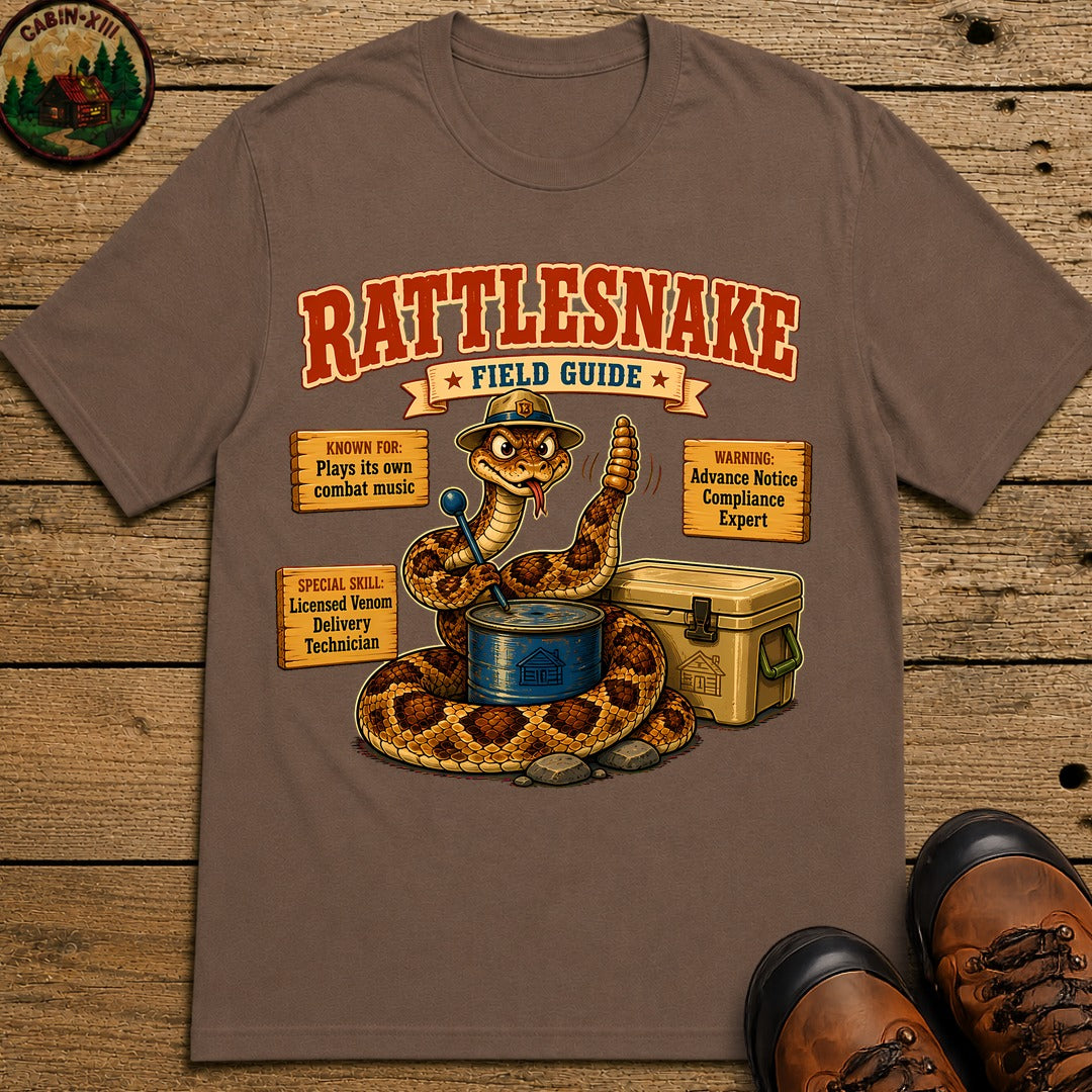 Rattlesnake Field Guide T-Shirt - Espresso
