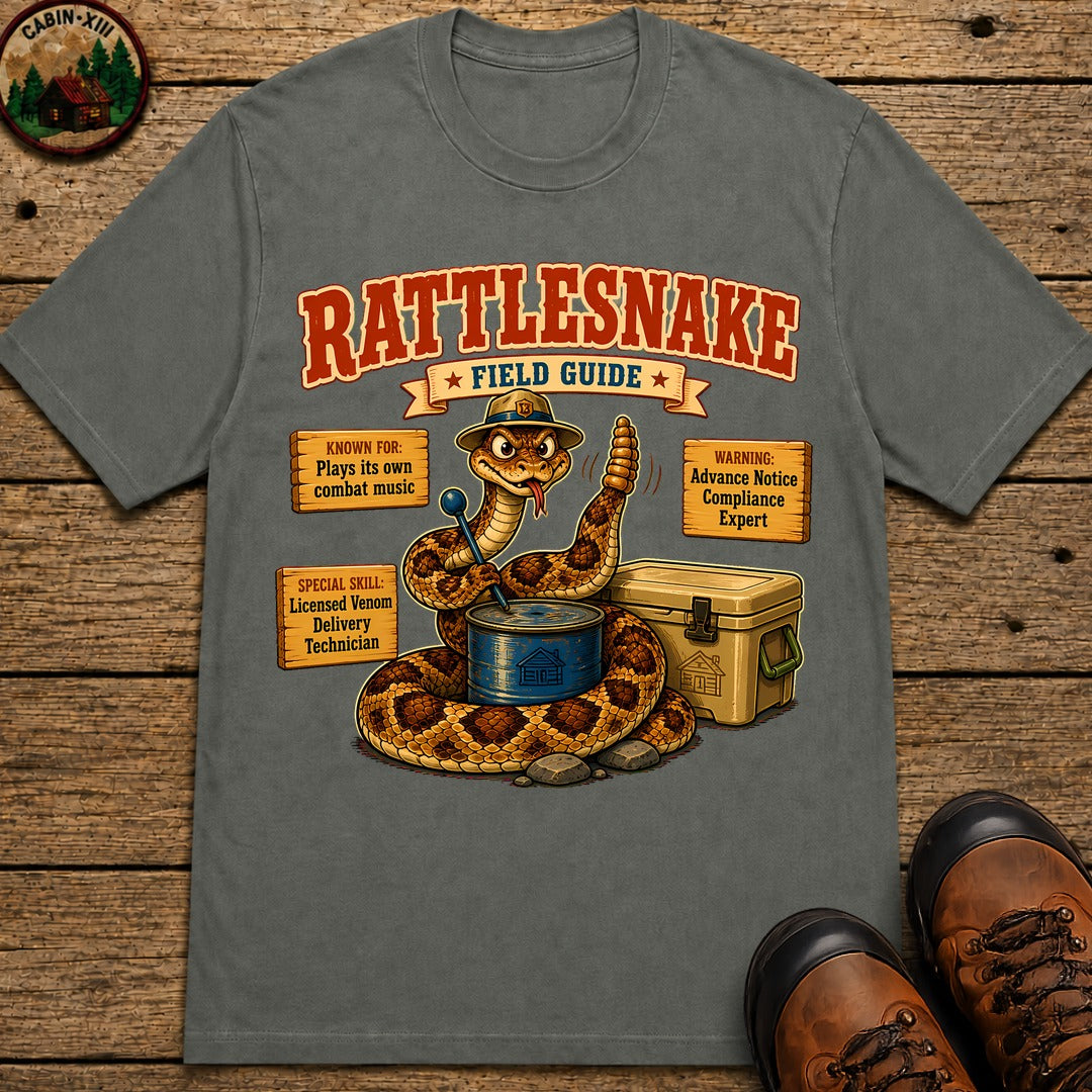 Rattlesnake Field Guide T-Shirt - Pepper