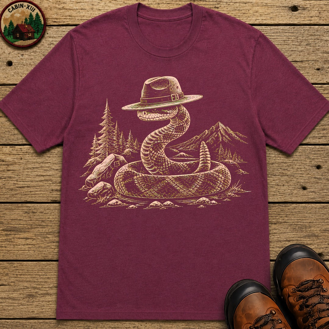Rattlesnake Ranger Sketch T-Shirt - Berry