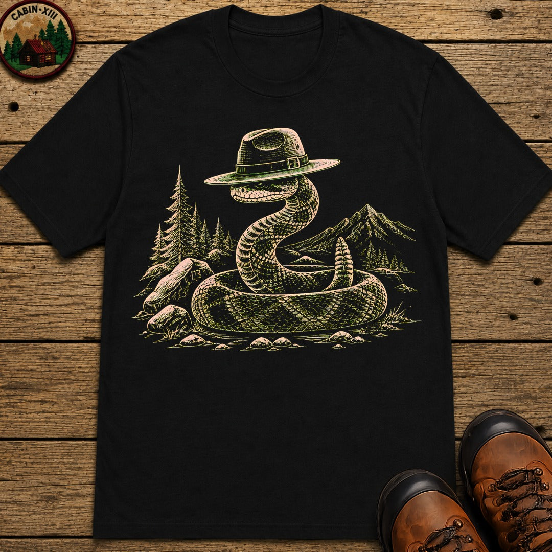 Rattlesnake Ranger Sketch T-Shirt - Black