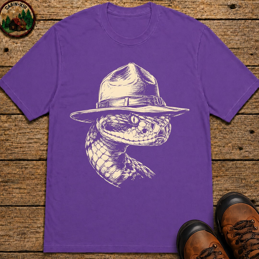 Rattlesnake Ranger — Vintage Sketch Outdoor Wildlife Tee - Grape