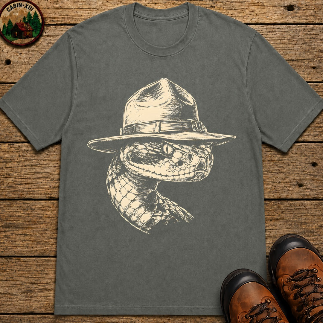 Rattlesnake Ranger — Vintage Sketch Outdoor Wildlife Tee - Pepper