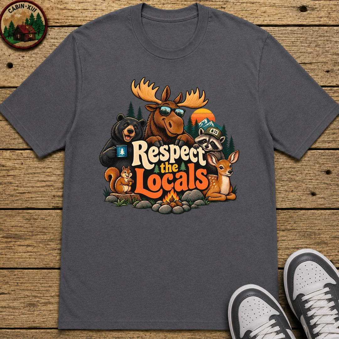 Respect The Locals Kids T-Shirt - Charcoal