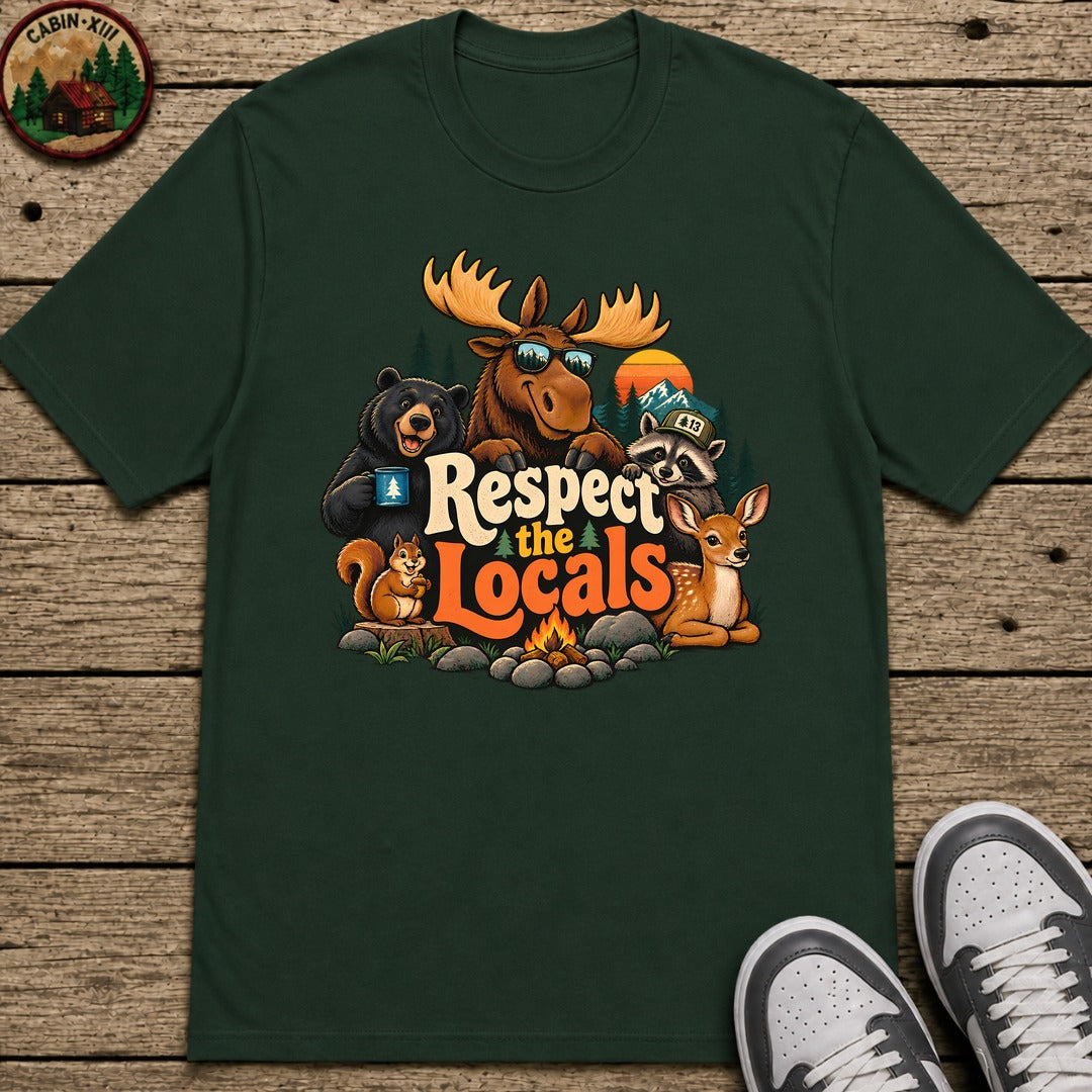 Respect The Locals Kids T-Shirt - Forest Green