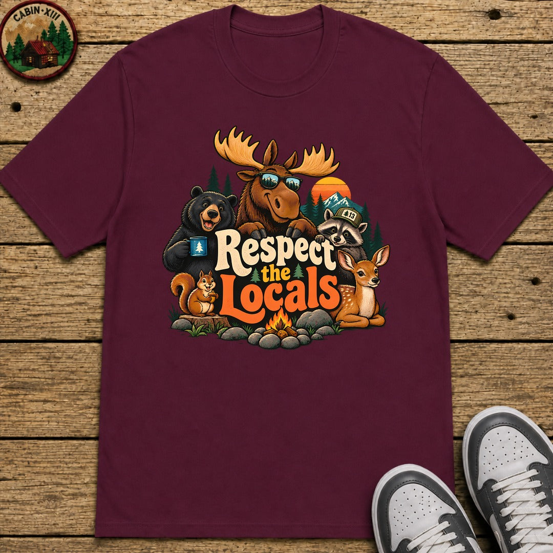 Respect The Locals Kids T-Shirt - Maroon
