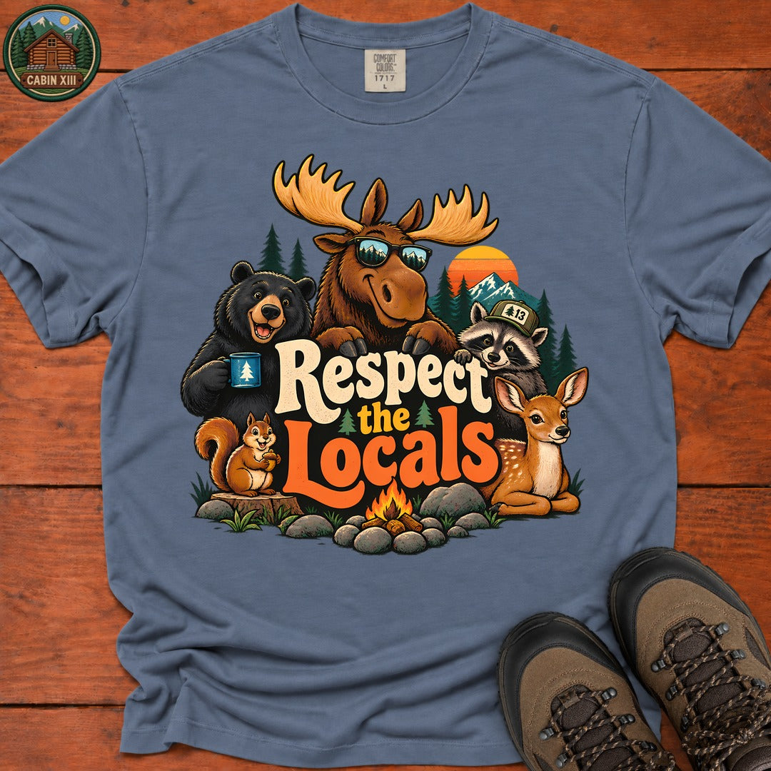 Respect The Locals T-Shirt - Blue Jean
