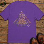 Roasing Marshmallows Line Art T-Shirt - Grape