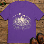 Roasting Marshmallows Sketch T-Shirt - Grape