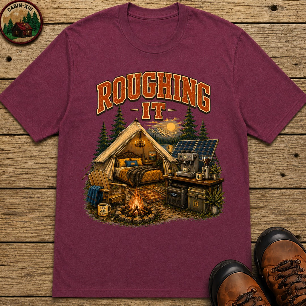 Roughing It T-Shirt - Berry