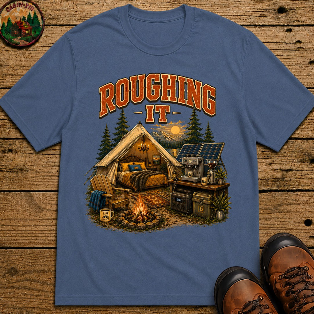 Roughing It T-Shirt - Blue Jean