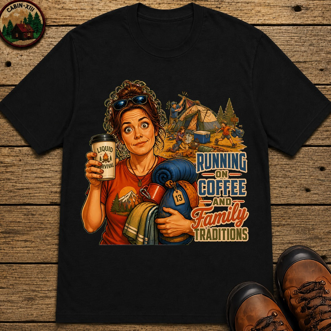 Running On Coffee T-Shirt - Black