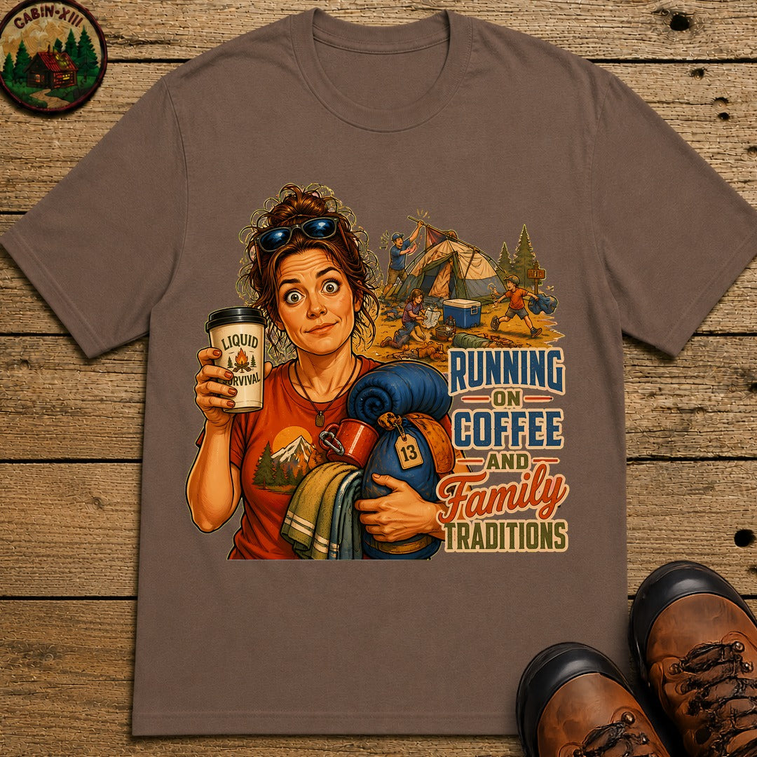 Running On Coffee T-Shirt - Espresso