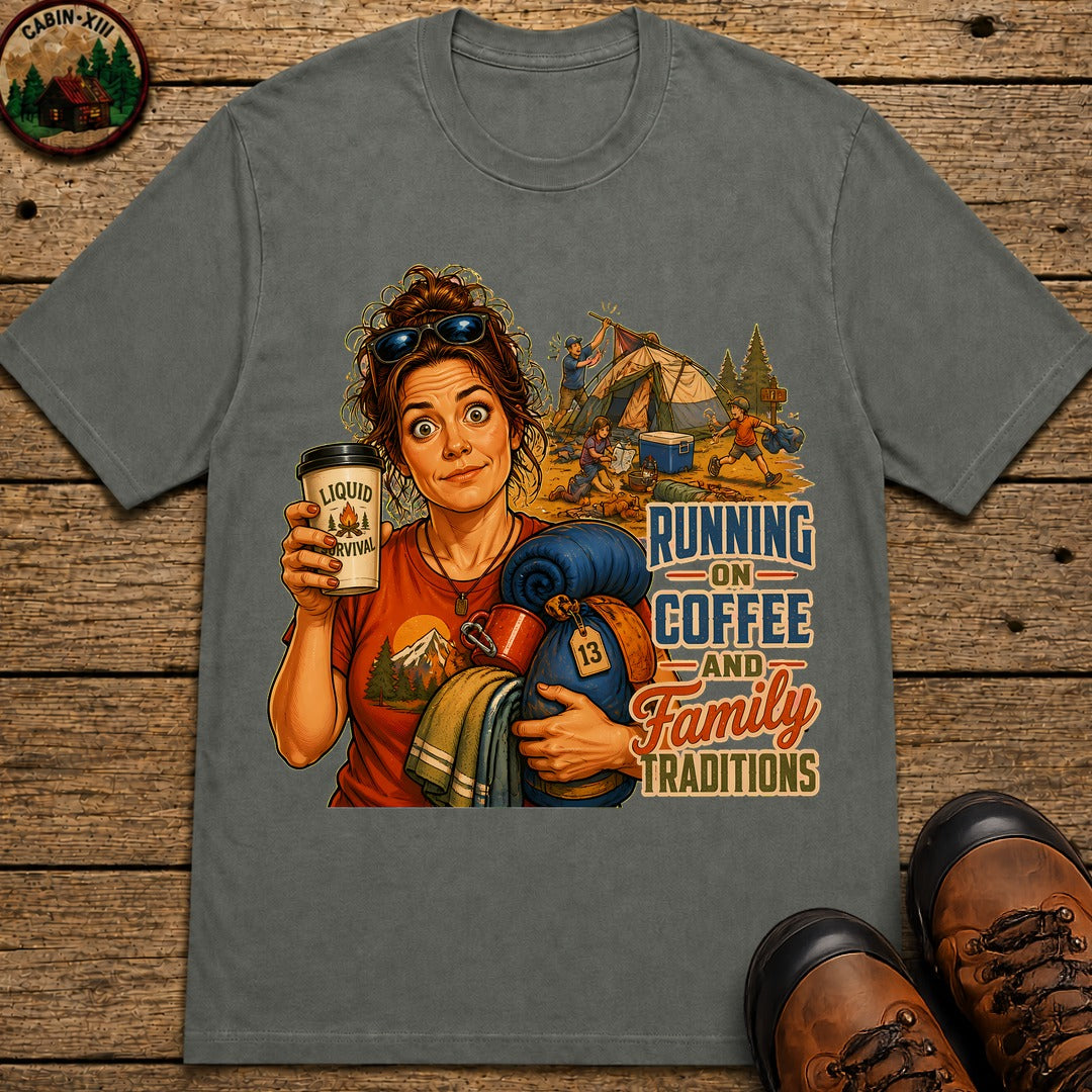 Running On Coffee T-Shirt - Pepper