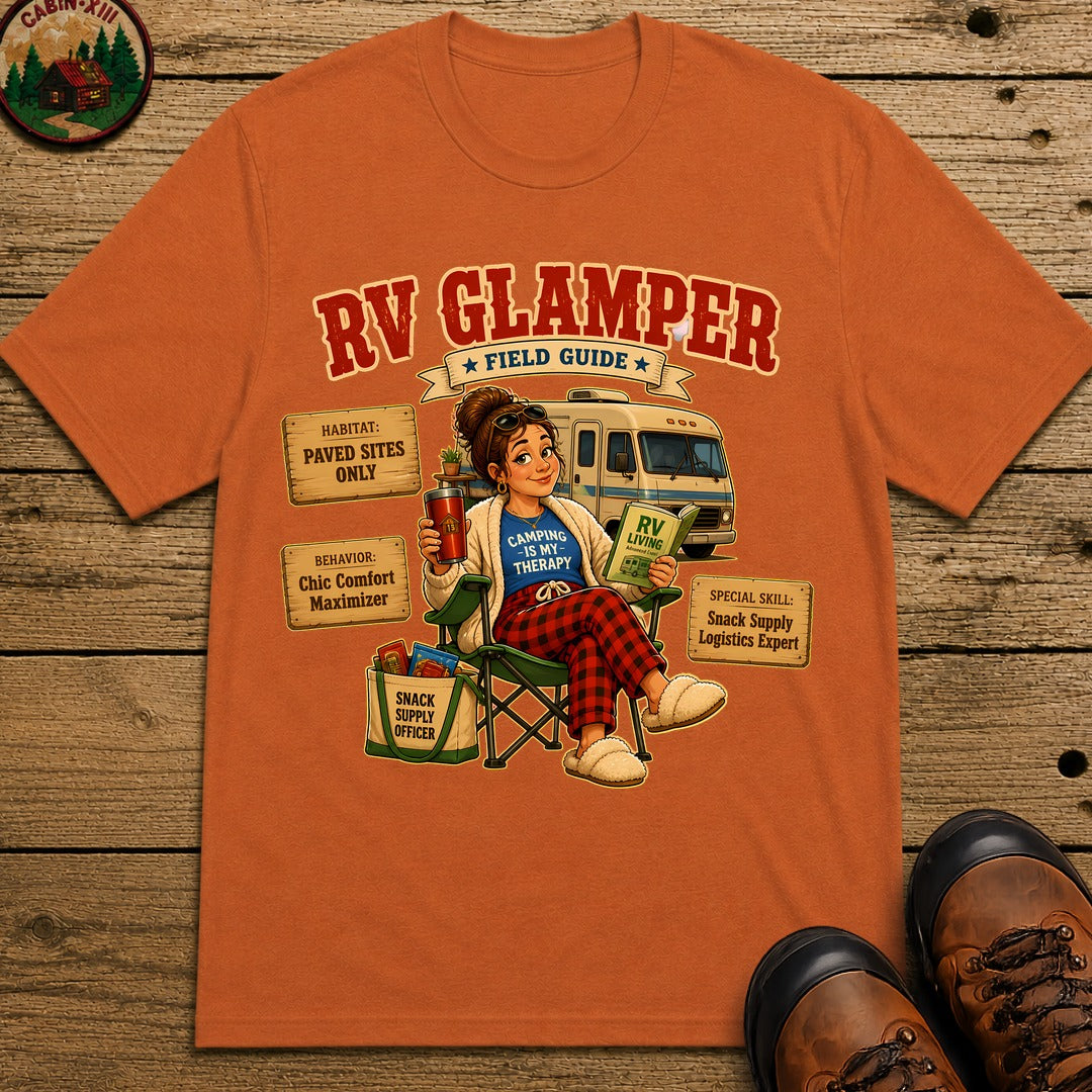 Rv Glamper Field Guide T-Shirt - Yam