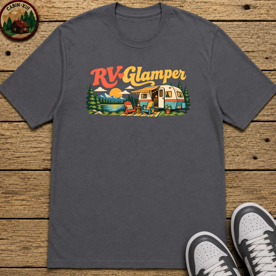 Rv Glamper Half Color Kids T-Shirt - Charcoal