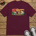 Rv Glamper Half Color Kids T-Shirt - Maroon