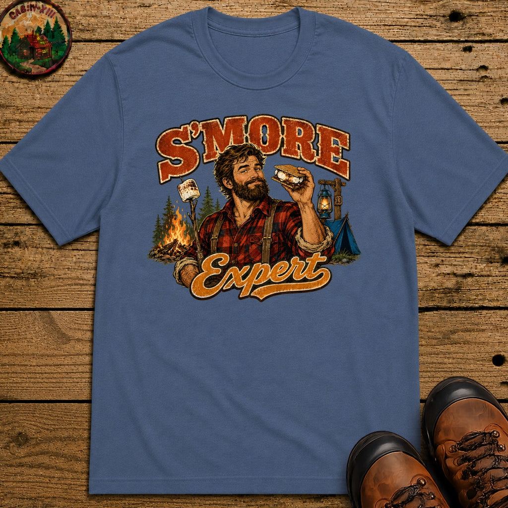S'more Expert (Men's) T-Shirt - Blue Jean