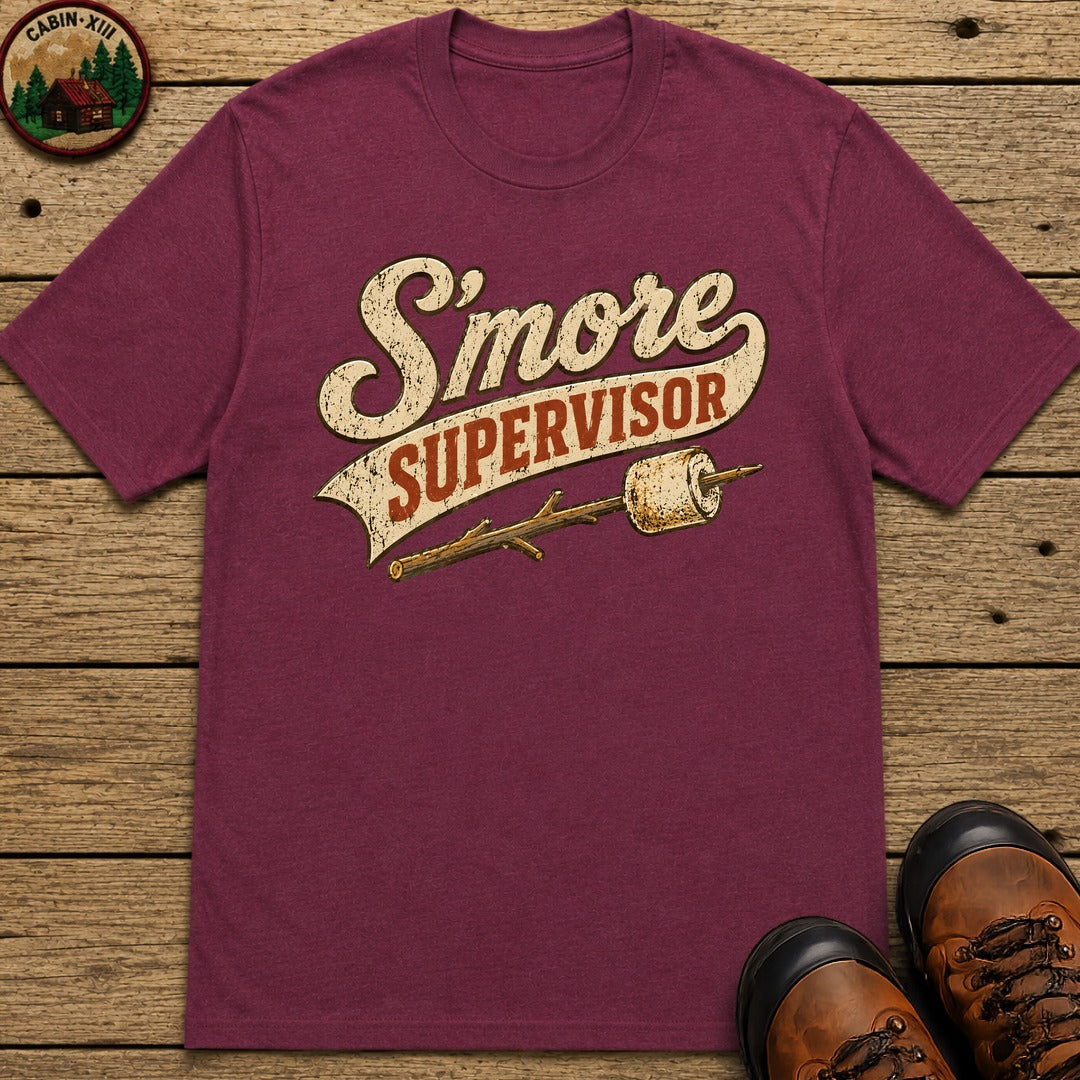 S'more Supervisor — Funny Campfire Camping Humor Tee - Berry