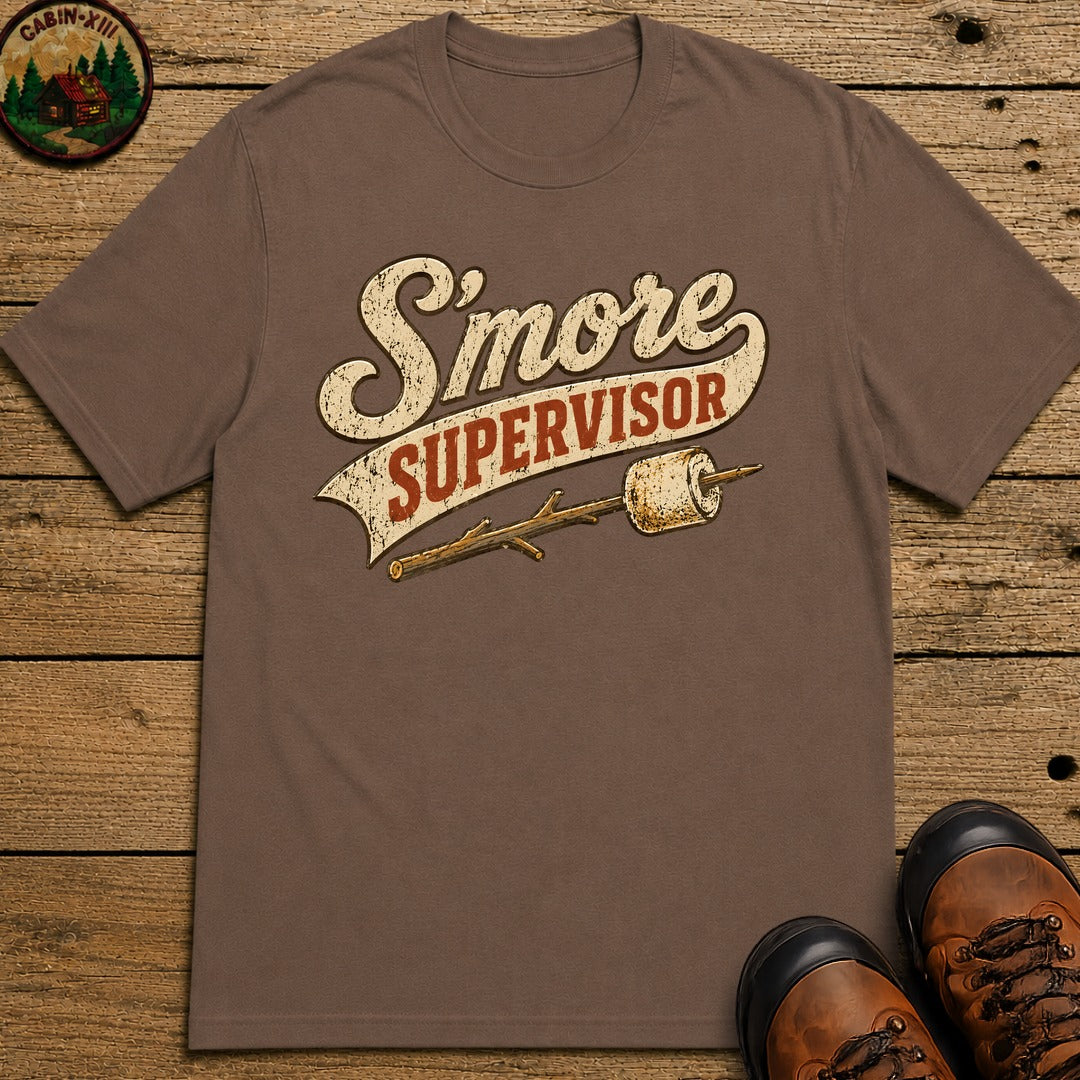 S'more Supervisor — Funny Campfire Camping Humor Tee - Espresso