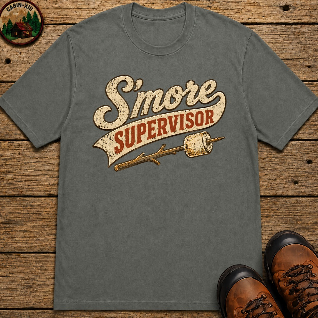 S'more Supervisor — Funny Campfire Camping Humor Tee - Pepper