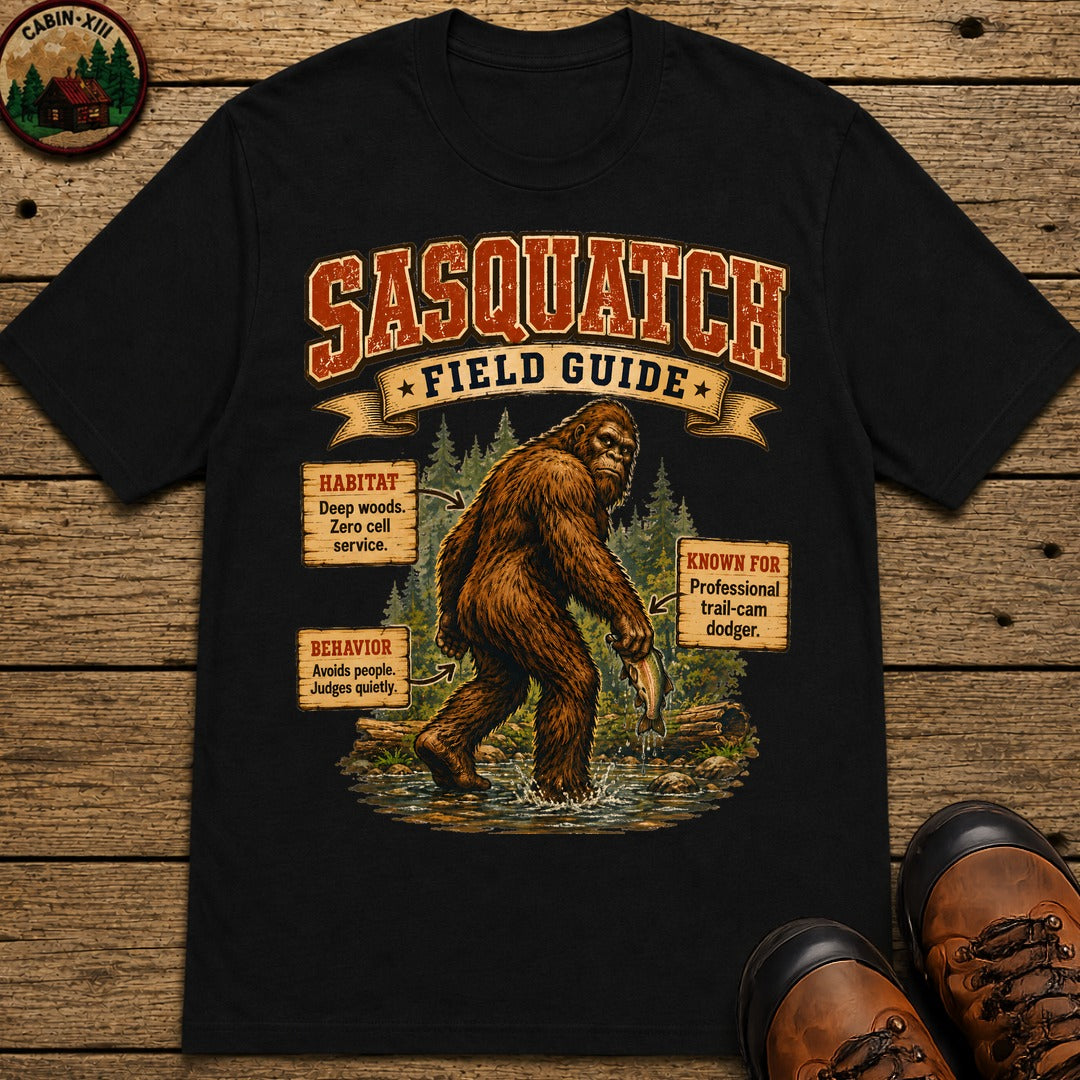 Sasquatch Field Guide T-Shirt - Black