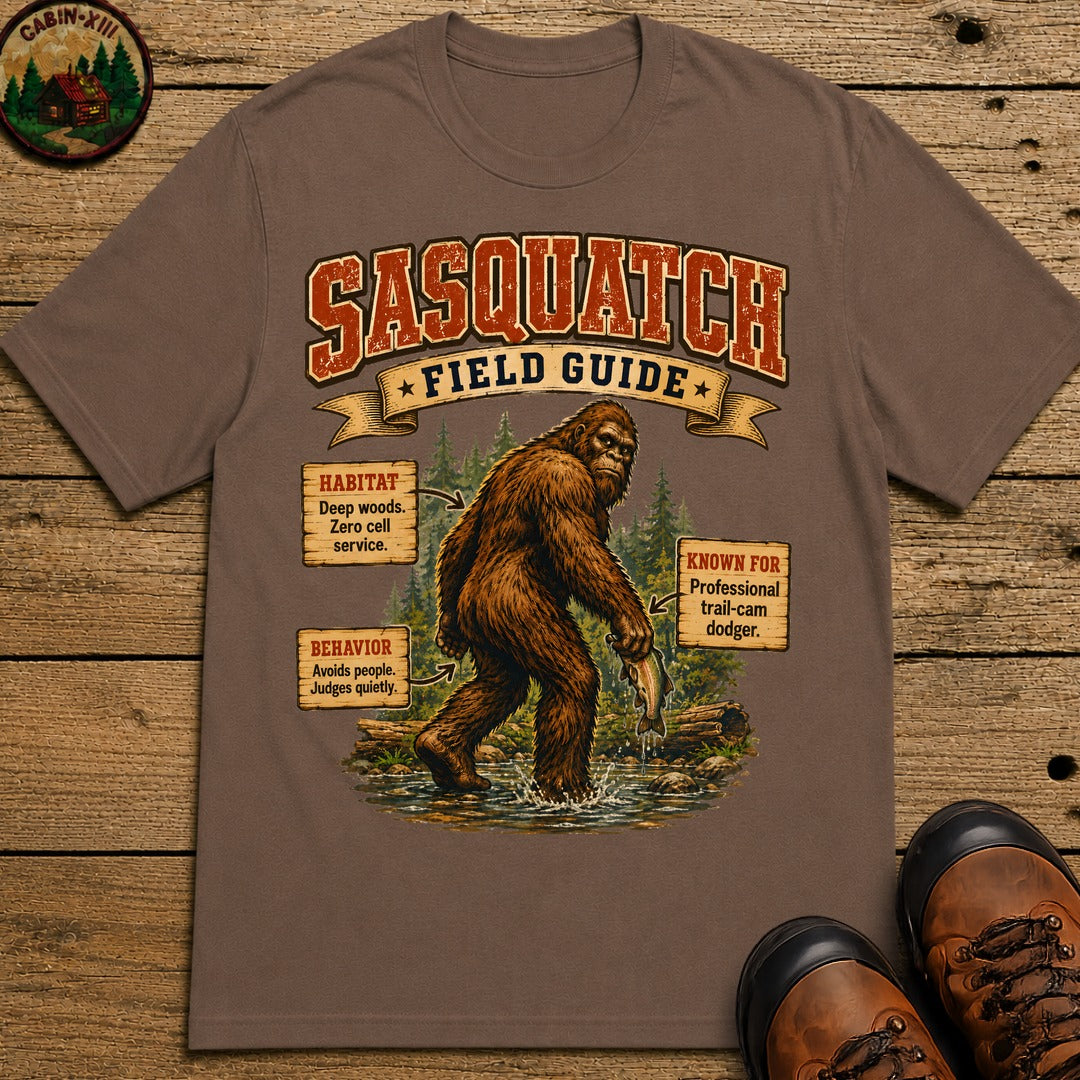 Sasquatch Field Guide T-Shirt - Espresso