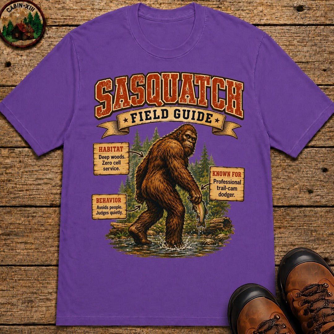 Sasquatch Field Guide T-Shirt - Grape