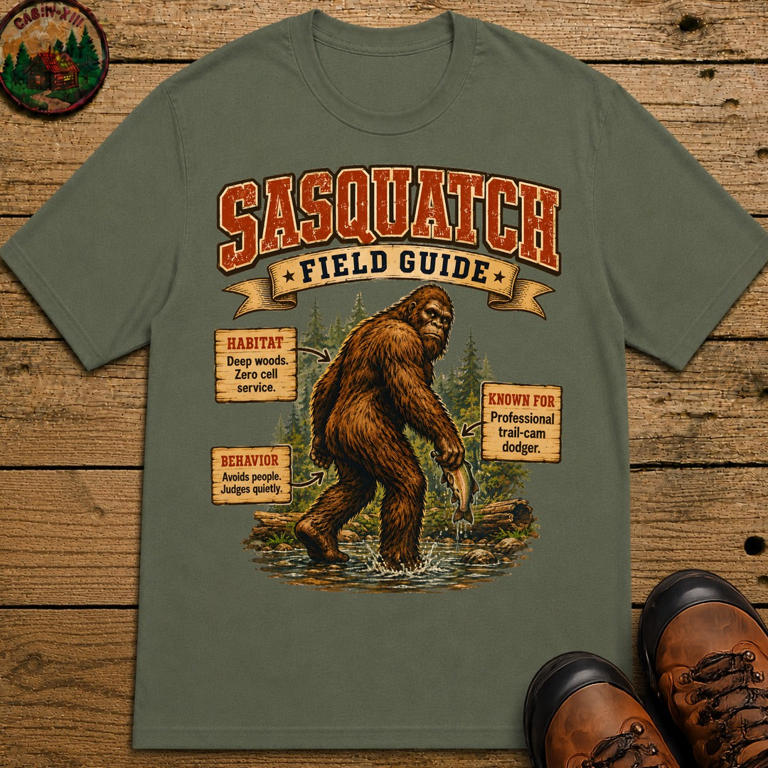 Sasquatch Field Guide T-Shirt - Moss