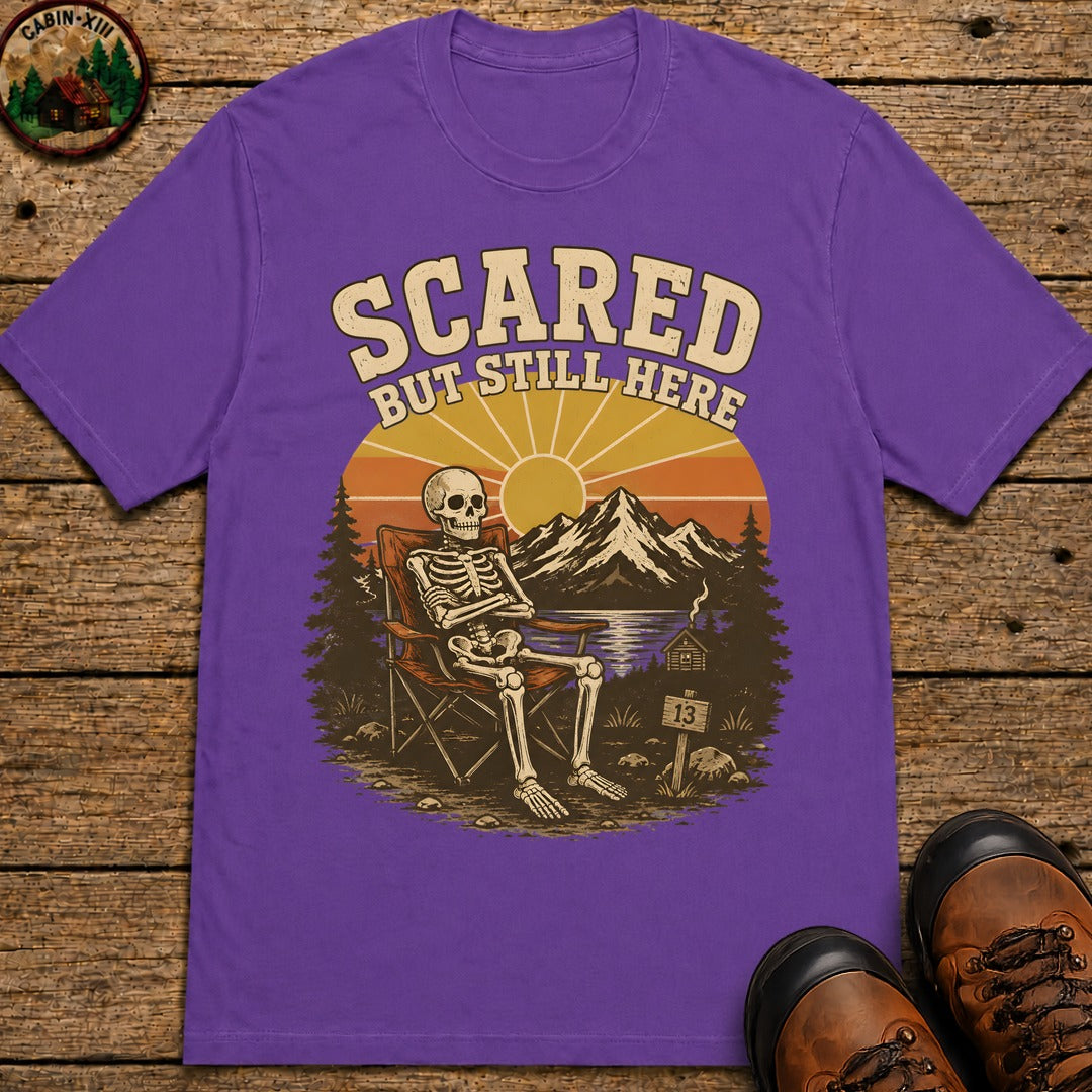 Scared But Still Here T Shirt - Grape