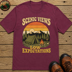 Scenic Views Low Expectations T Shirt - Berry