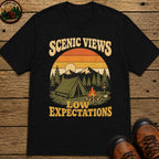 Scenic Views Low Expectations T Shirt - Black