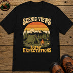 Scenic Views Low Expectations T Shirt - Black