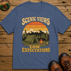 Scenic Views Low Expectations T Shirt - Blue Jean