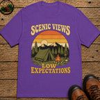 Scenic Views Low Expectations T Shirt - Grape