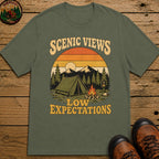 Scenic Views Low Expectations T Shirt - Moss