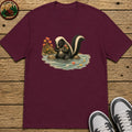 Skunk Bathing Kids T-Shirt - Maroon