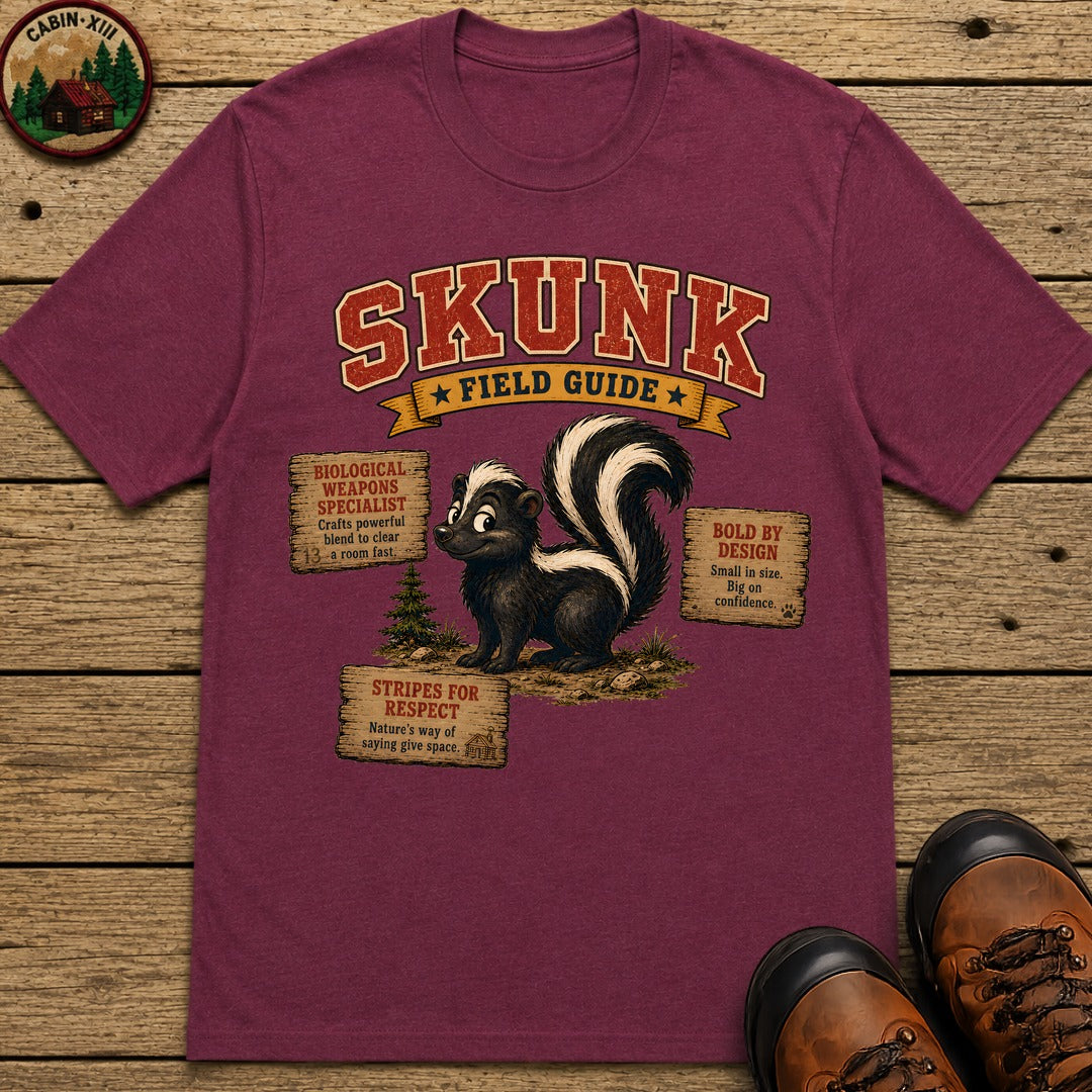 Skunk Field Guide 2.0 T Shirt - Berry