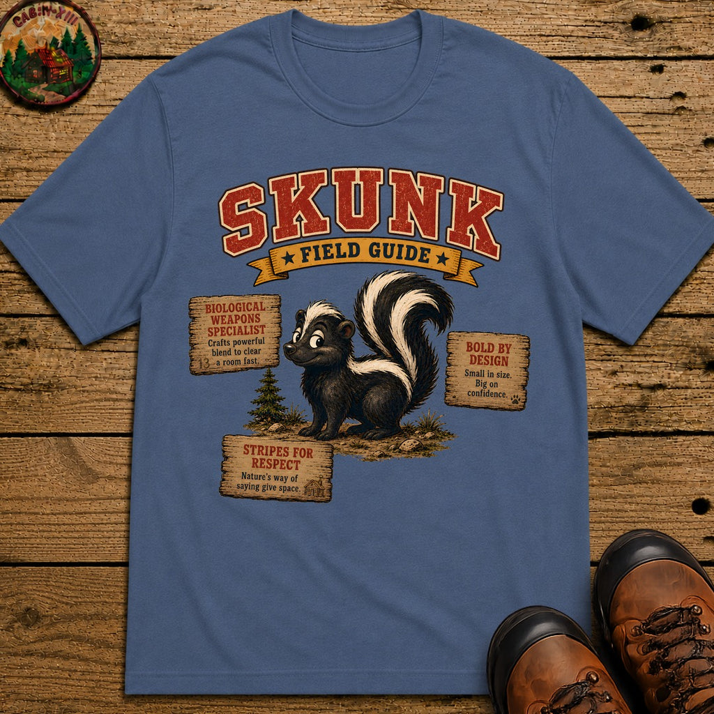 Skunk Field Guide 2.0 T Shirt - Blue Jean