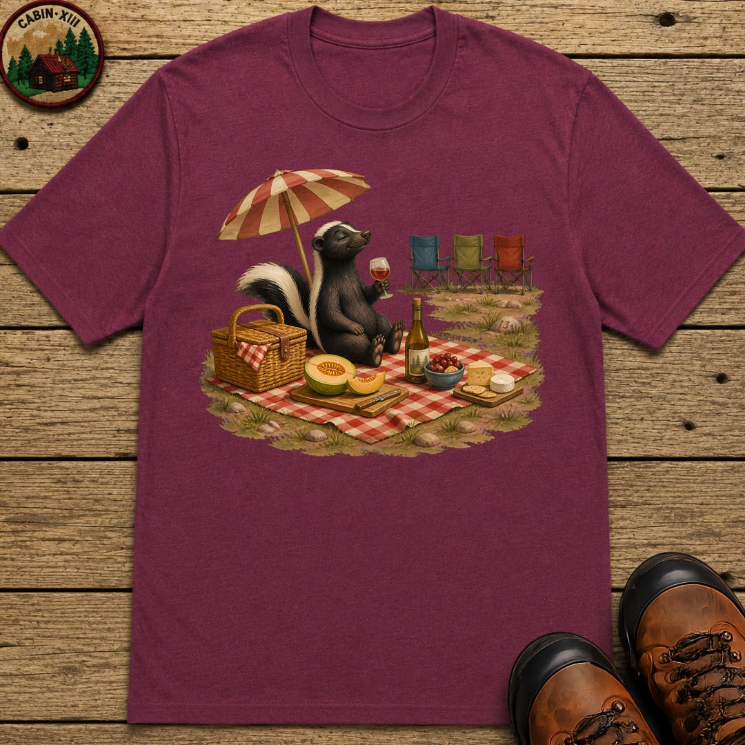 Skunk Picnic T-Shirt - Berry