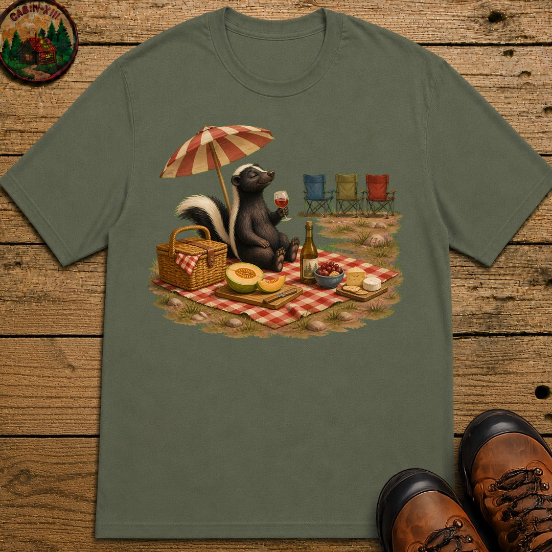 Skunk Picnic T-Shirt - Moss