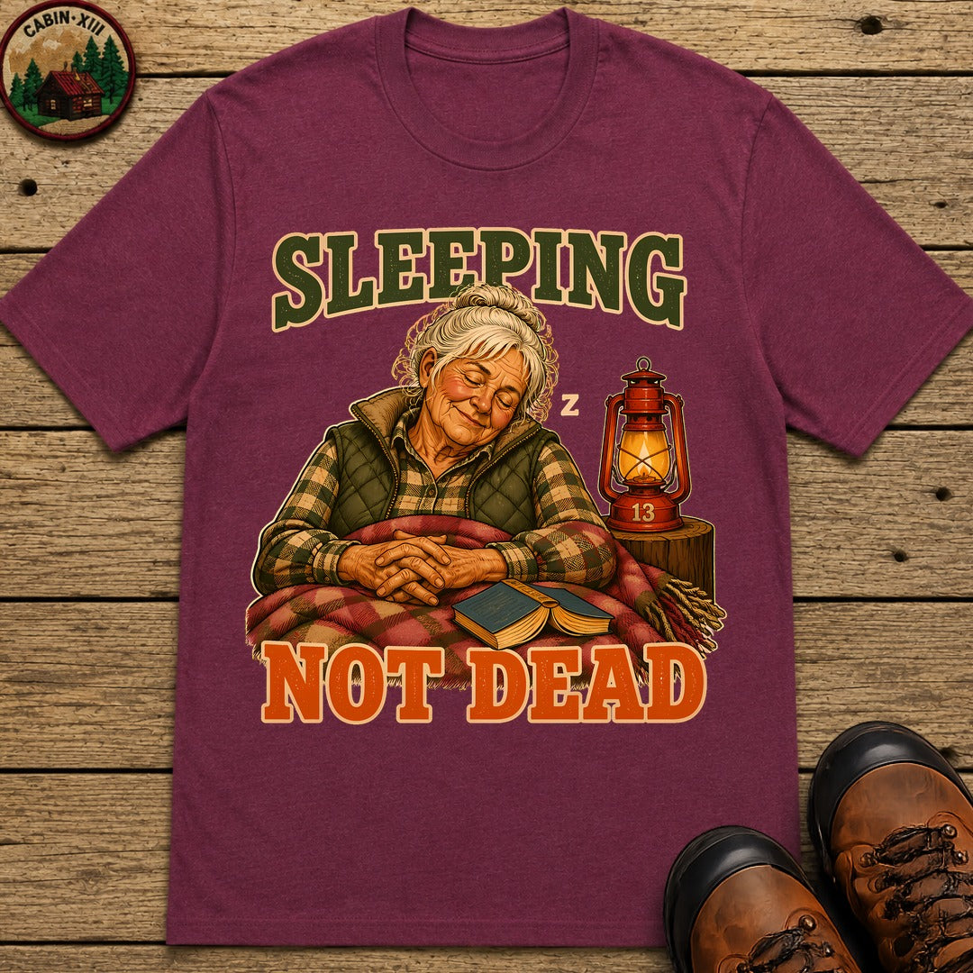 Sleeping Not Dead T-Shirt - Berry