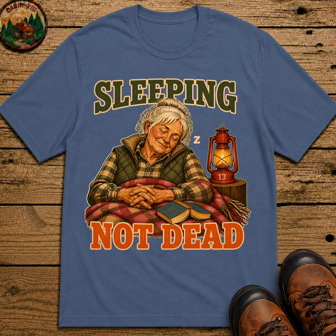 Sleeping Not Dead T-Shirt - Blue Jean