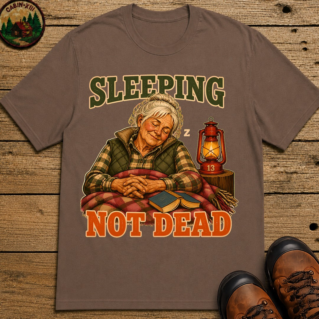 Sleeping Not Dead T-Shirt - Espresso